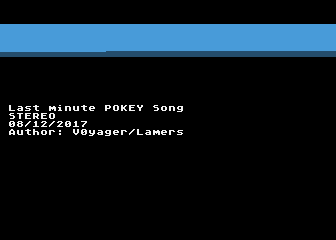Last minute POKEY Song