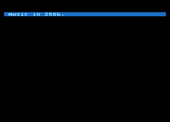 Music in 256 Bytes
