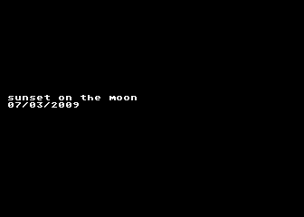 Sunset on the Moon