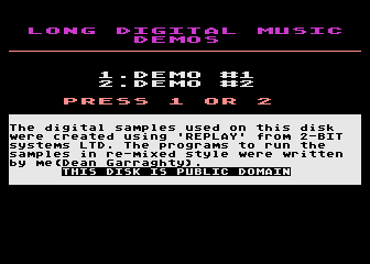 Long Digital Music Demos