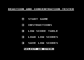 Reaction & Concentration Tester